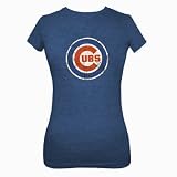 Chicago Cubs Royal Primary Logo Woman's Vintage Crew Neck T-Shirt by 5th & Ocean