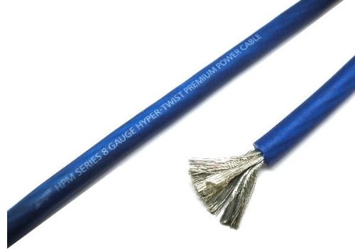 Stinger 8 Gauge Matte Blue OFC HPM Series Power Wire 5' Cut