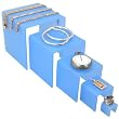 Set of 5 Jewelry Display Risers Frosted Blue Acrylic