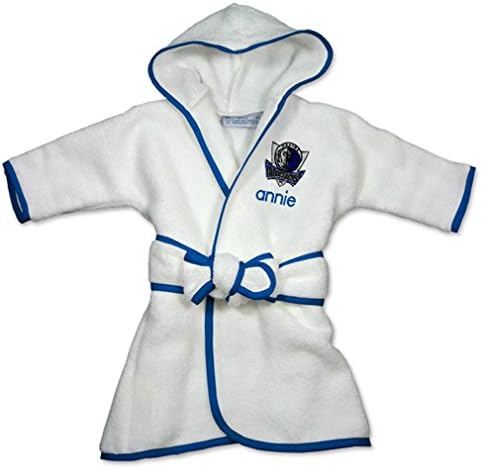 Designs by Chad and Jake Baby Personalized Dallas Mavericks Robe One Size White