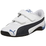 PUMA Toddler/Little Kid Drift Cat II L Hook-And-Loop Sneaker,White/Navy/Strong Blue,2 M US Little Kid