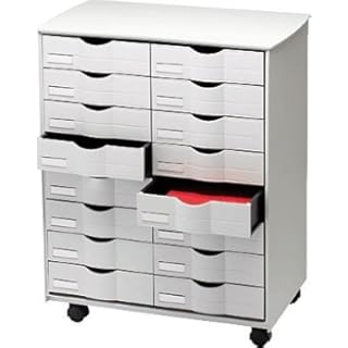 Paperflow Schubladenrollwagen/DT162.02 B580xH715xT343 mm grau 16 Schübe