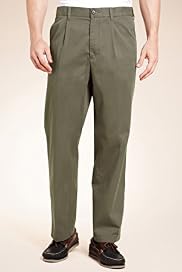 Shorter Length Pure Cotton Pleat Front Regular Fit Chinos with Stormwear+™