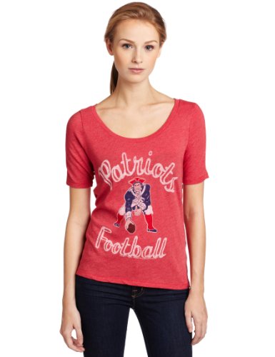 NFL New England Patriots Heather Vintage Thermal Sleeve Athletic Tee Women's