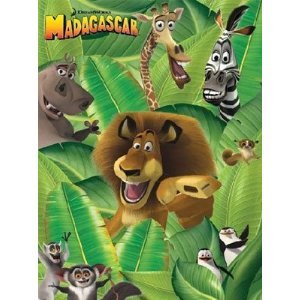 Kids Madagascar Printed Fleece Blanket (130x180 Cms) Kids Room Decor Bedding by