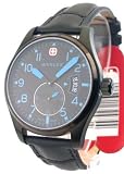 MENS WENGER SWISS MILITARY LEATHER AERO SUB DATE WATCH 72474