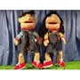 Double Face Hispanic Girl Glove Puppet