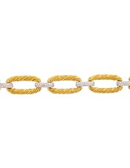 Sterling Silver Yellow Link Bracelet