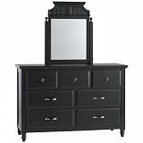 JCP Home Ethan Dresser and Mirror - Black, Cherry