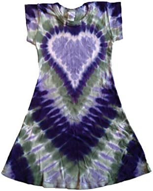 Groovy Blueberry Women's Purple Heart A-Line Dress-L