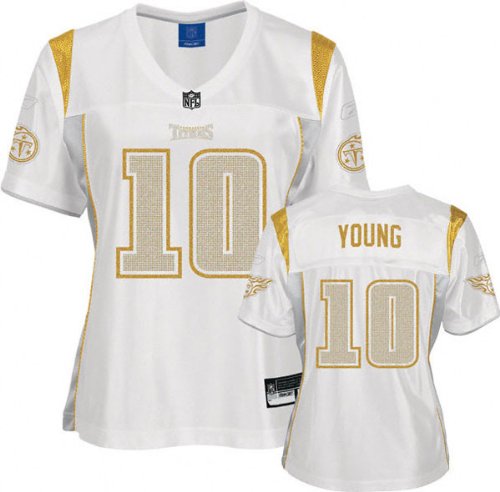 Vince Young White Reebok Alloy Fashion Tennessee Titans Women's Jersey