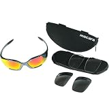 mecara SUPERNOVA Sportbrillen-Set (2009) Sonnenbrille mit 2 Paar zus. Wechselglaeser und Guerteltasche! Hervorragend geeignet fuer den Wintersport und Radsport Mod. P9