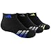 adidas Boys Cushion Low Cut Socks (Pack of 3), Black/Bold Blue - Light Onix - Semi Solar Yellow, Medium