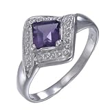 5MM 0.60 CT Amethyst Ring In Sterling Silver (Available in Sizes 5-9)