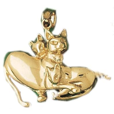 Cheap Girls Jewelry Dazzlers Solid 14k Gold Cats Charm Pendant Available in three colors from jewelsberry (weights: 8.5 grams only) For Sale