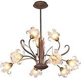 IMAGE OF ET2 Lighting E22064-26 9 Light Bloom Chandelier, Antique