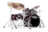 Mapex Saturn Series - Plus Bass Fusion Pop 22, 7-Piece Shell Pack, Transparent Cherry Red