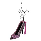 Cocktail Party High Heel Shoe Jewelry Holder Pink 8x2.5x10