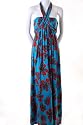 Lani Convertible Wrap Hawaiian Island Print Tube Long Maxi Jersey Dress