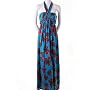Lani Convertible Wrap Hawaiian Island Print Tube Long Maxi Jersey Dress