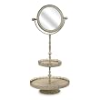 Flower Bouquet Bathroom Mirror White Shelf