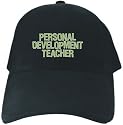 CAPS BLACK EMBROIDERY " PERSONAL DEVELOPMENT TEACHER FUN "