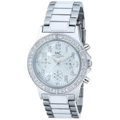 MC Damen-Armbanduhr Chronograph Metallband 50108