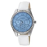 BONGO Women039s BG6288 Crystal Accented Blue Dial Chronograph-Style Strap Watch on sale