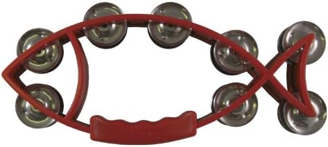 Instr-Tambourine-Fish Shape Red (11x5)