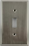 Classic Accents Satin Nickel Single Gang Toggle Switch Plate