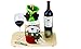 Imperial Home Christmas Wine Bottle Covers, Christmas Decorations, Wine Gift & Decor, Holiday Bottle Bag, Holiday Liquor Gift Bags, Alcohol Gifts, Wine Sleeve, Reusable Bags, Santa & Friends 4 PC