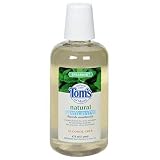 Tom's of Maine Natural Anticavity Fluoride Mouthwash, Spearmint, 1 pint (473 ml) (Pack of 4)