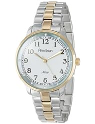 Armitron Womens 75/5156WTTT Swarovski Crystal Accented Easy-to-Read Two-Tone Bracelet Watch