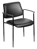 Boss B9503-CS Stackable Chair with Tapered Legs -Black Caressoft