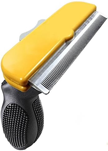 Pro Pet Shedding | the No.1 Deshedding &amp; Grooming Pet Tool | Stainless Steel Comb Heads with Soft Edges That Gentle on the Skin | Ergonomic Handle | Suitable for Any Pets with Long &amp; Short Hair | 591