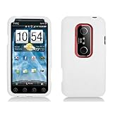 White Silicone Rubber Gel Soft Skin Case Cover for For Sprint HTC EVO 3D Ne ....