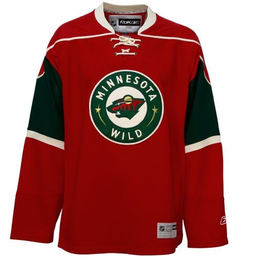 NHL Men's Minnesota Wild Reebok Edge Premier Team Jersey - 7185A5A7Hpjmwi (Red, Small)