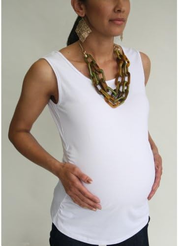 Sierra Lane Maternity : Molly Tank - White (Large)