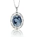 Sterling Silver Guardian Angel Cameo Diamond Accent Pendant with Chain
