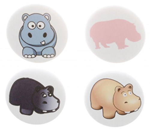 Set of 4 HIPPOS Magnets - Cute Hippopotamus Hippo