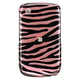 Premium Designer Hard Snap On Crystal Case for the Blackberry 8520 Curve/Gemini - Cool Pink Zebra Print