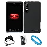 Black 2 Piece Protective Snap-On Hard Case Cover for Motorola Droid 3 Veriz ....