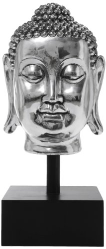 Kare 69728 Deko Kopf Buddha XL, silber