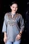Two Tone Poly Cotton Kurti / Tunic / Womens Top