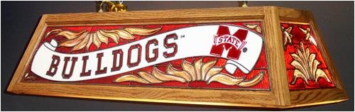Mississippi State Wood Frame Billiards Light - Flourescent