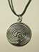 Pewter Pendant Earth Mother Goddess the Labrynth Necklace