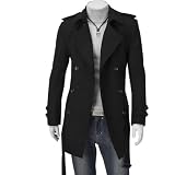 Allegra K Men NEW Double Breasted Button tab Patch Pockets Casual Fleece Coat Black S 41xHaikA1pL. SL160 Allegra K Men NEW Double Breasted Button tab Patch Pockets Casual Fleece Coat Black S