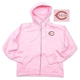 Cincinnati Reds MLB "Hoody" Full Zip Hooded Sweatshirt For Women (Dark Red) (Medium)