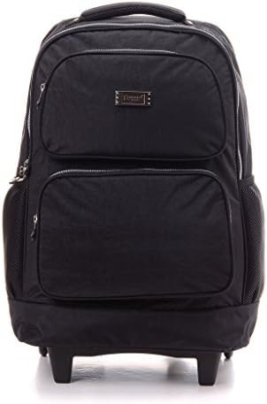 Wolves King 21 Large Capacity Rolling Wheeled Backpacks Black