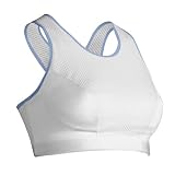 CW-X Women`s Xtra Support Running Bra,White/Peri,40D
